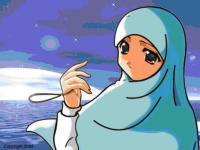 jilbab biru